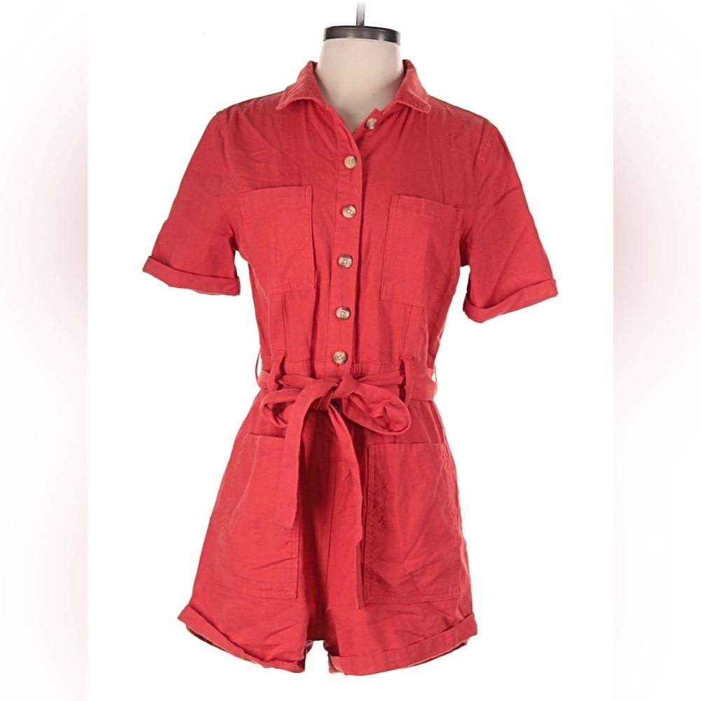 Urban Outfitters Bright Red Top with Label Detail